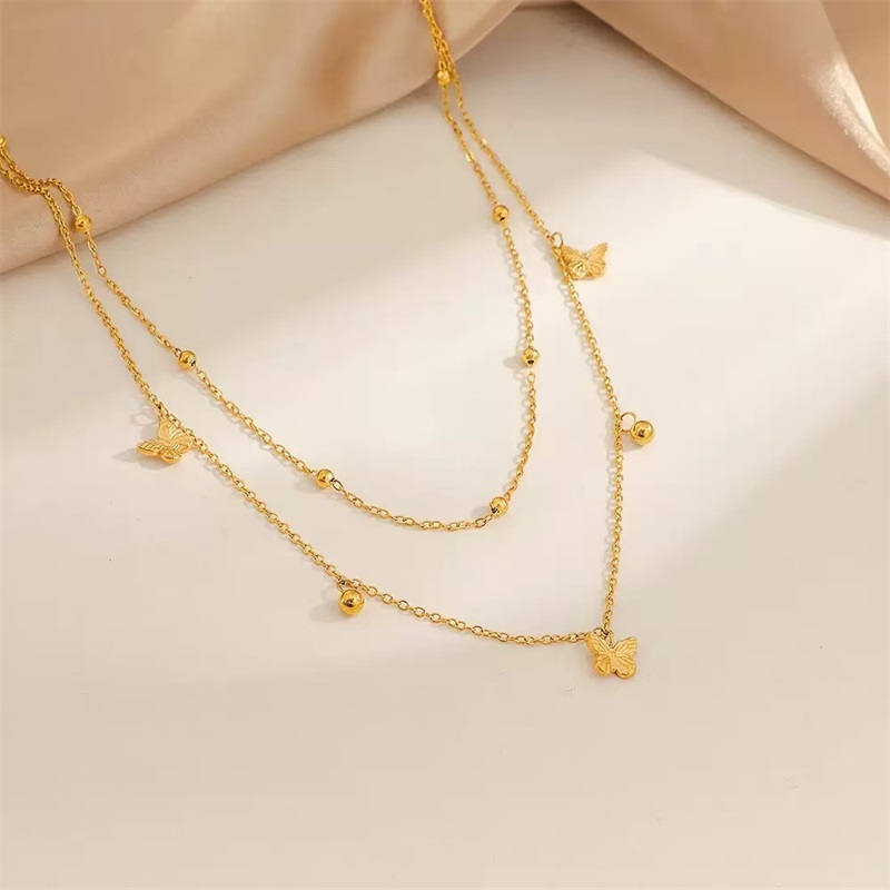 Butterfly Clasp Deployant - GANEMLY 316L Kalung Liontin Kupu-kupu Lucu