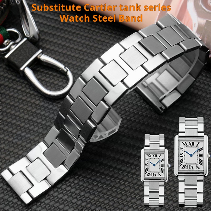 Cartier Watch Tank - Gelang jam tangan baja tahan karat