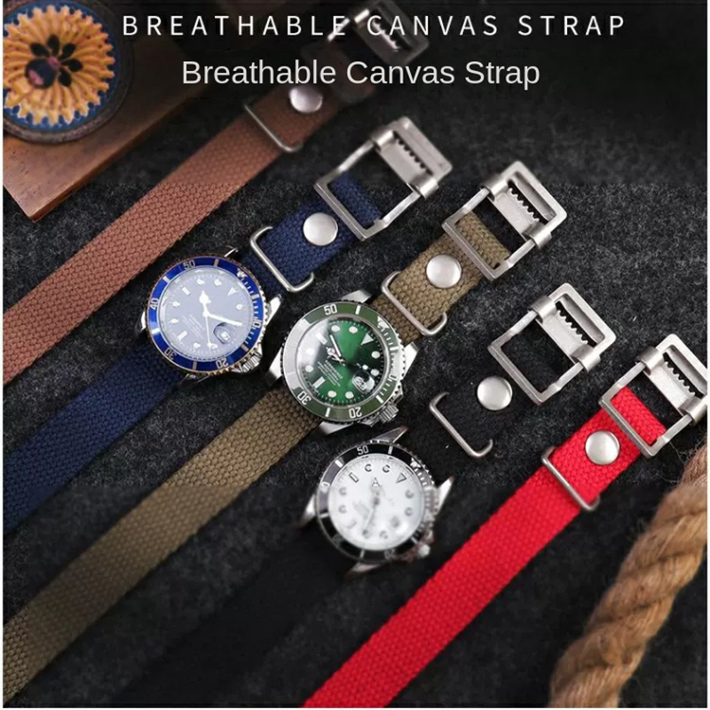 Tali Jam Tangan Kanvas Nilon B - Canvas Strap Watch ulasan dan harga