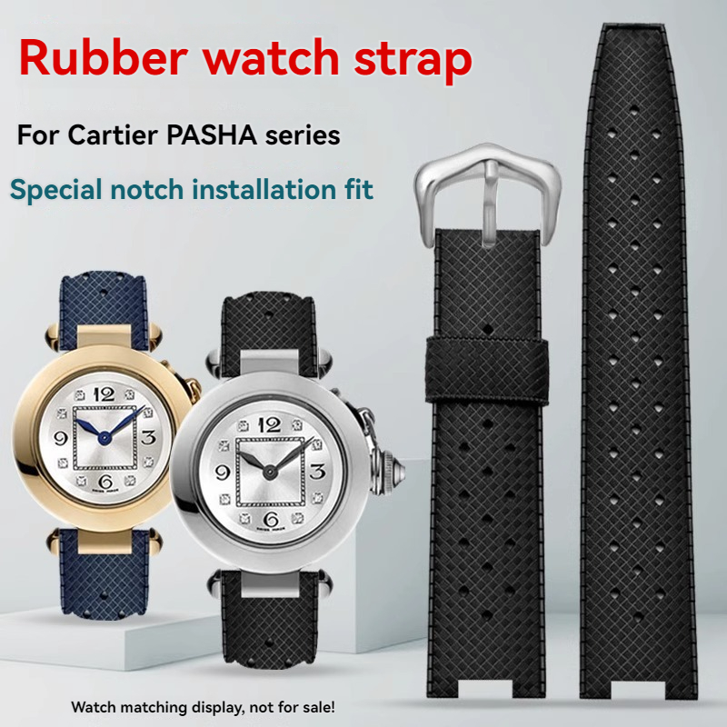 Tali jam tangan karet pria, un - Cartier Watch Tank ulasan dan harga