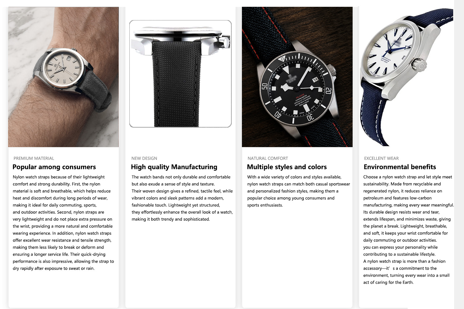 Tali Jam Tangan Nilon Premium, - Canvas Strap Watch ulasan dan harga