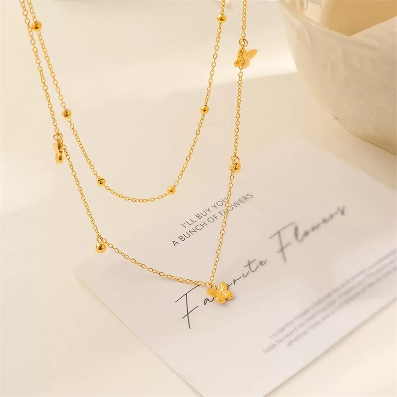 GANEMLY 316L Kalung Liontin Ku - Butterfly Clasp Deployant ulasan dan harga