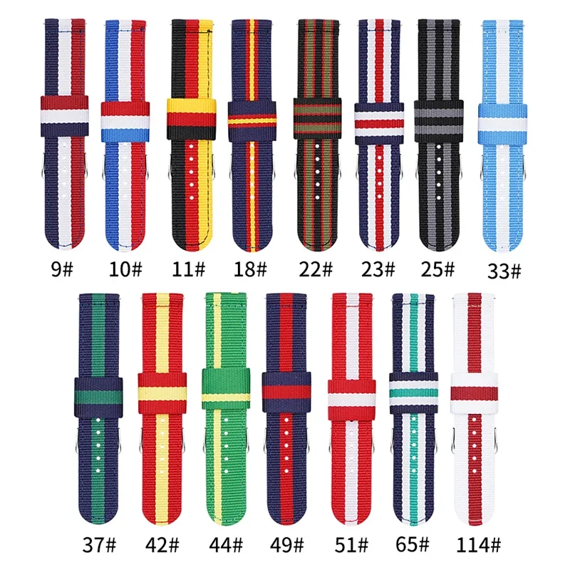 Tali nilon tenun 20mm 22mm unt - Canvas Strap Watch ulasan dan harga